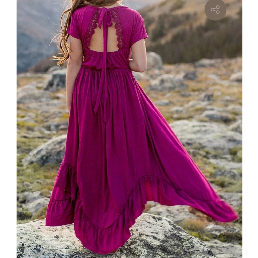 Full skirt dress w/ open back